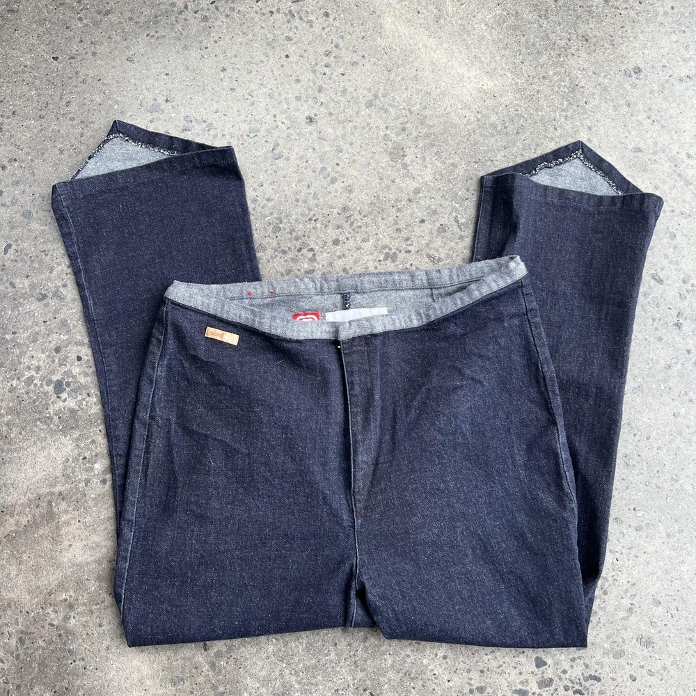 Y2K Ecko Red Jeans‎ Womens 11 Dark Wash Blue Denim Low Rise Stretch Bootcut